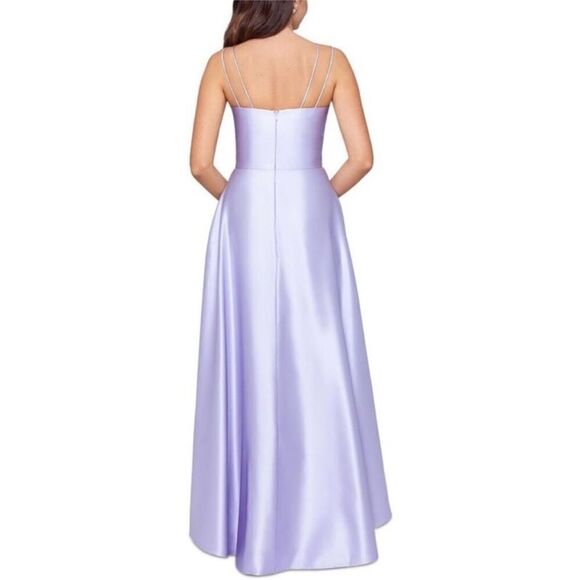 Xscape NWT Womens Purple Panel Long Prom Evening Dress Gown size 6 - Picture 3 of 4
